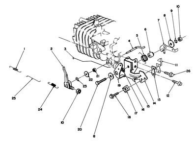 Governor Assembly (Model No. 47pp3-6) Diagram and Parts List for 26640B 4900001 - 4999999 Toro Lawn Mower