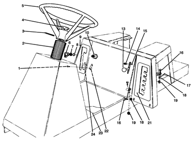 Steering Wheel, Switches & Decals Diagram and Parts List for 70080 6900001 - 6999999 Toro Lawn Tractor