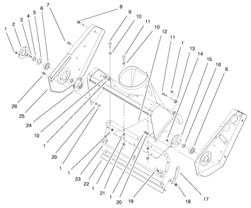Side Plate & Scraper Assembly Diagram and Parts List for 38416 7900001 - 7999999 Toro Snow Blower