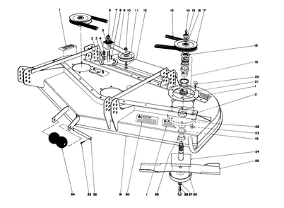 Cutting Unit Model No. 30560 Diagram and Parts List for 30775 300001 - 399999 Toro Lawn Tractor