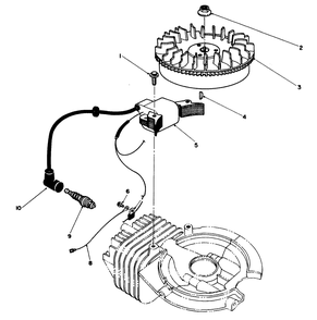 Flywheel & Magneto Assembly Diagram and Parts List for 38185C 8000001 - 8999999 Toro Snow Blower