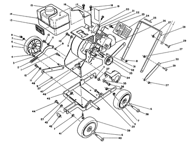 Frame Assembly Diagram and Parts List for 58432 9000001 - 9999999 Toro Edger