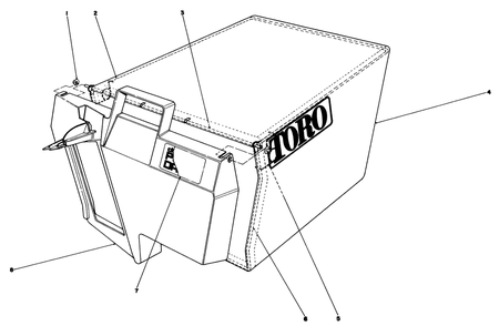 Grass Bag Assembly N0. 11-0189 Diagram and Parts List for 20622C 7000001 - 7999999 Toro Lawn Mower