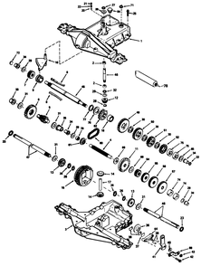 Peerles Transmission Model No. 930-020* (212-5) Diagram and Parts List for R2-12O502 2000001 - 2999999 Toro Lawn Tractor