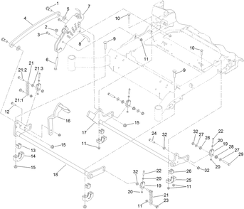 Deck Lift Assembly Diagram and Parts List for 74141 (313000001-313999999)(2013) Toro Lawn Mower