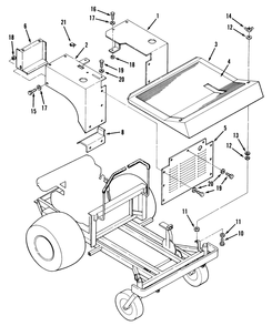 Fenders And Covers Diagram and Parts List for Z1-24OE03  Toro Lawn Tractor