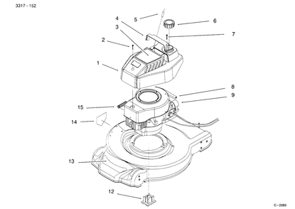 Engine Assembly Diagram and Parts List for 20443 5900001 - 5999999 Toro Lawn Mower