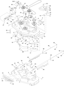 Deck Assembly Diagram and Parts List for 74919TE (316000001-316999999)(2016) Toro Lawn Mower