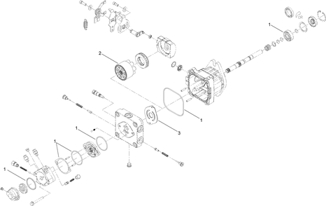 Hydraulic Piston Pump Assembly No. St50957 Diagram and Parts List for 68038 404320000 - 405499999 Toro Lawn Tractor Accessories