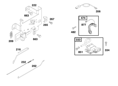 Engine Briggs & Stratton Model 195707-0421-E1 Diagram and Parts List for 70041 8900001 - 8999999 Toro Lawn Tractor