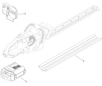 Cordless 60v Hedge Trimmer Assembly Diagram and Parts List for 51841 322000001 - 322999999 Toro Trimmer