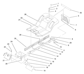Frame Assembly Diagram and Parts List for 71208 8900001 - 8999999 Toro Lawn Tractor