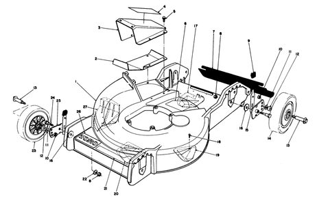 Housing Assembly Diagram and Parts List for 20180 2000001 - 2999999 Toro Lawn Mower