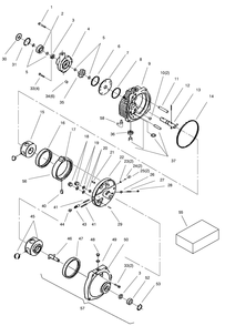 Transmission Assembly Diagram and Parts List for 73552 9900001 - 9999999 Toro Lawn Tractor