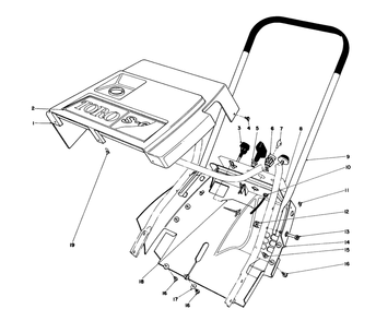 Part Location Diagram of 52-7050 Toro DISCONTINUED