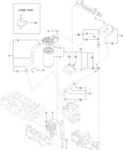 Fuel Line Assembly Diagram and Parts List for 22370 413000000 - 414487256 Toro Lawn Tractor Accessories