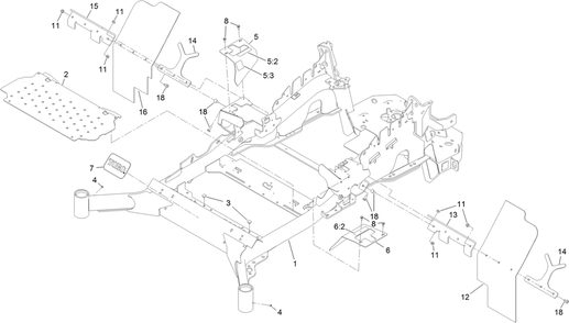 Part Location Diagram of 135-4950-03 Toro Bracket-Mud Flap, Lh