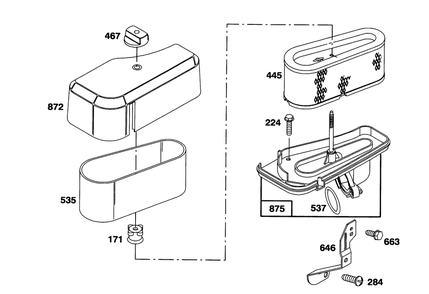 Engine Briggs & Stratton Model 286707-0452-01 Diagram and Parts List for 71203 3900001 - 3999999 Toro Lawn Tractor