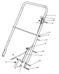 Handle Assembly (Model 22015) Diagram and Parts List for 22015 5000001 - 5999999 Toro Lawn Mower
