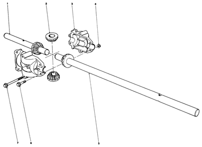 Differential Assembly Diagram and Parts List for 56006 6000001 - 6999999 Toro Lawn Tractor