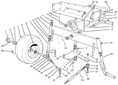Rear Axle Assembly Diagram and Parts List for 30611 990001 - 999999 Toro Lawn Tractor