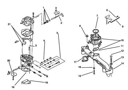Carburetor-Onan P220g Type I/10808d Diagram and Parts List for 30620 490001 - 499999 Toro Lawn Tractor