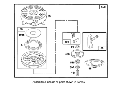 Engine Briggs & Stratton Model 12e802-0620-01 Diagram and Parts List for 21010BC 5900001 - 5999999 Toro Lawn Mower