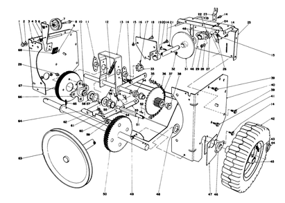 Traction Assembly Diagram and Parts List for 38040 8000001 - 8999999 Toro Snow Blower