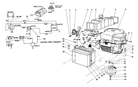 Engine Assembly (Model No. 56145) Diagram and Parts List for 56145 7000001 - 7999999 Toro Lawn Tractor