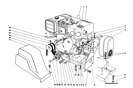 Engine Assembly Diagram and Parts List for 38160 9000001 - 9999999 Toro Snow Blower