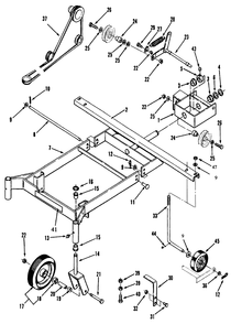 Front Mount Carrier Diagram and Parts List for 79380 6900001 - 6999999 Toro Lawn Tractor