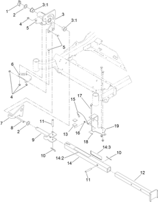 Z Stand Assembly Diagram and Parts List for 74923TE (313000001-313999999)(2013) Toro Lawn Mower
