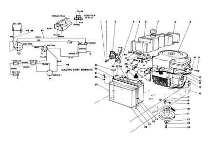 Engine Assembly Diagram and Parts List for 56155 7000001 - 7999999 Toro Lawn Tractor