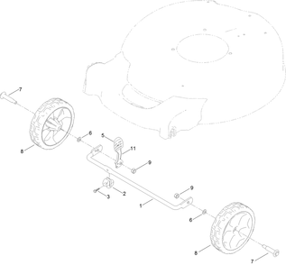 Front Wheel And Height-Of-Cut Assembly Diagram and Parts List for 21352 400000000 - 412256382 Toro Lawn Mower