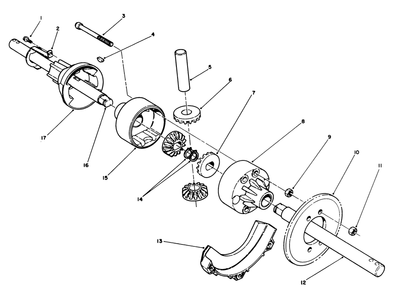 Differential Kit Model No. 38038 (Optional) Diagram and Parts List for 38505 1000001 - 1999999 Toro Snow Blower