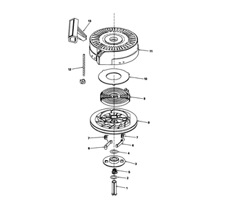 Rewind Starter No. 590621 Diagram and Parts List for 20631 8000001 - 8999999 Toro Lawn Mower