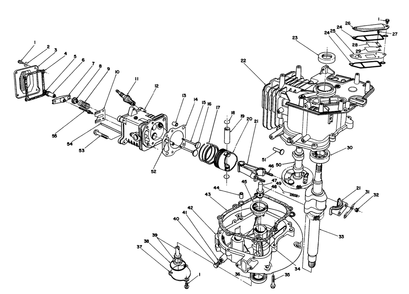 Crankcase Assembly (Continued)(Engine Model No. Vmg6 & Vmh7) Diagram and Parts List for 26624C 9000001 - 9999999 Toro Lawn Mower