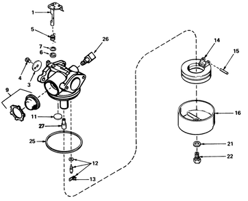Carburetor No. 632050a Diagram and Parts List for 20671 9000001 - 9999999 Toro Lawn Mower
