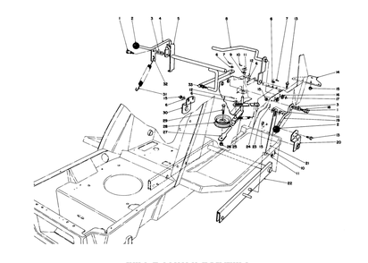 Shift & Clutch Assembly Diagram and Parts List for 57351 7000001 - 7999999 Toro Lawn Tractor