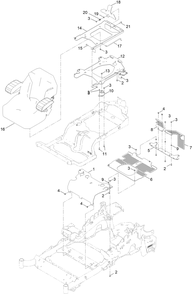Seat Mounting Assembly Diagram and Parts List for 72969TE 412900000 - 999999999 Toro Lawn Tractor