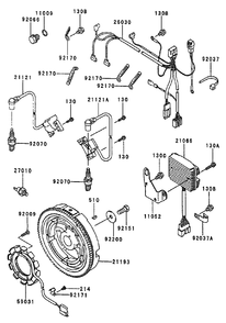 Electric Equipment Diagram and Parts List for 74214 (210000001-210999999)(2001) Toro Lawn Mower