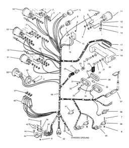 Electrical System Diagram and Parts List for 73501 59000412 - 59002868 Toro Lawn Tractor