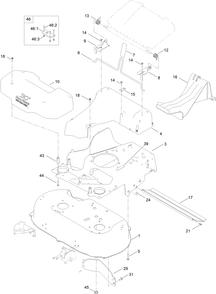 Housing Assembly Diagram and Parts List for 21493 400000000 - 999999999 Toro Lawn Mower