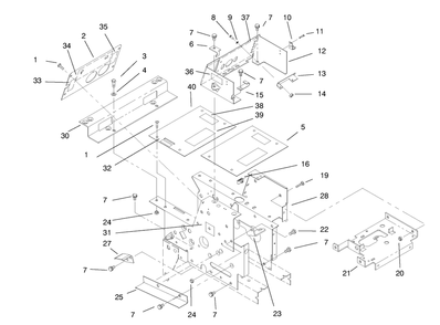 Hoodstand, Console Diagram and Parts List for 73403 7900001 - 7999999 Toro Lawn Tractor