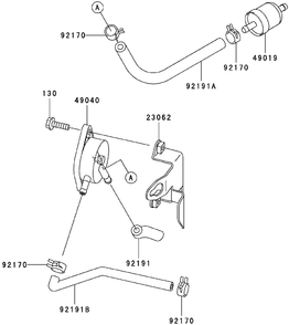 Fuel Tank / Fuel Valve Assembly Diagram and Parts List for 74411TE (250000001-250999999)(2005) Toro Lawn Mower