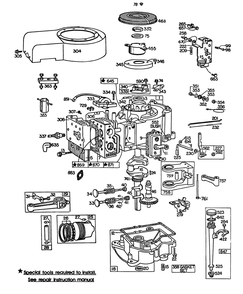 Engine Briggs & Stratton Model 252707-0230-01 (Model 57360) Diagram and Parts List for 57300 2000001 - 2999999 Toro Lawn Tractor
