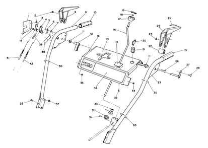 Handle Assembly Diagram and Parts List for 38565 9000001 - 9999999 Toro Snow Blower
