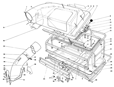 Easy Fill Grass Catcher Model 59120 (Optional) Diagram and Parts List for 56145 3000001 - 3999999 Toro Lawn Tractor