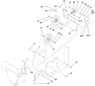 Idler Assembly Diagram and Parts List for 74296 (311000001-311999999)(2011) Toro Lawn Mower
