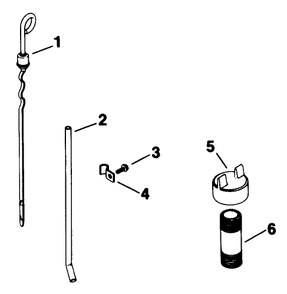 Dipstick Diagram and Parts List for 30718 3900001 - 3999999 Toro Lawn Tractor